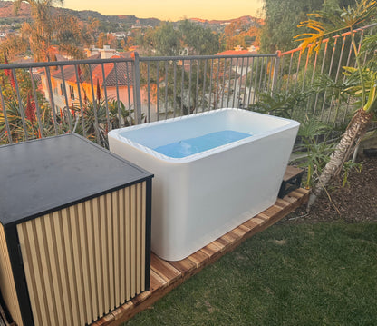 RevX X Tub Cold Plunge + LUX 1.5HP Chiller | Deepest Acrylic Tub on the Market