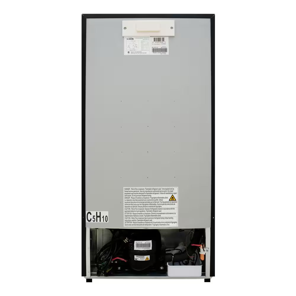 20 In. Convertible Refrigerator/Freezer Manual Defrost 4.2 Cu. Ft. in Silver