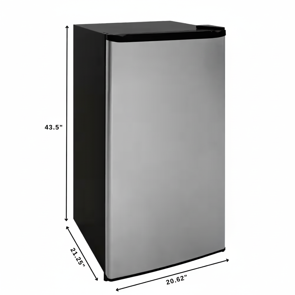 20 In. Convertible Refrigerator/Freezer Manual Defrost 4.2 Cu. Ft. in Silver