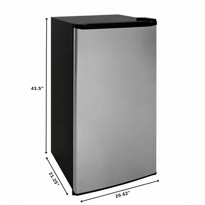 20 In. Convertible Refrigerator/Freezer Manual Defrost 4.2 Cu. Ft. in Silver