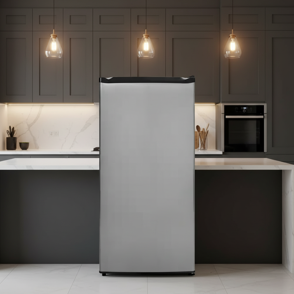 20 In. Convertible Refrigerator/Freezer Manual Defrost 4.2 Cu. Ft. in Silver