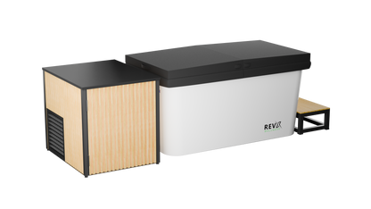 RevX X Tub Cold Plunge + LUX 1.5HP Chiller | Deepest Acrylic Tub on the Market