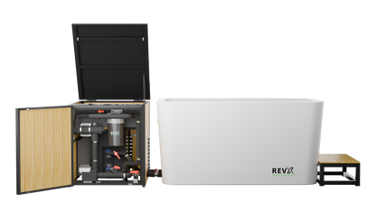RevX X Tub Cold Plunge + LUX 1.5HP Chiller | Deepest Acrylic Tub on the Market