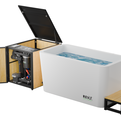 RevX X Tub Cold Plunge + LUX 1.5HP Chiller | Deepest Acrylic Tub on the Market