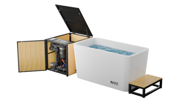RevX X Tub Cold Plunge + LUX 1.5HP Chiller | Deepest Acrylic Tub on the Market