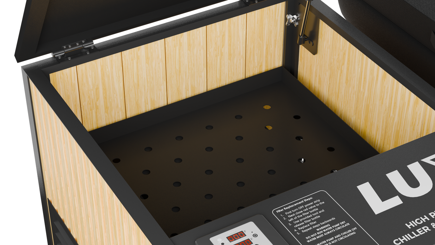 RevX X Tub Cold Plunge + LUX 1.5HP Chiller | Deepest Acrylic Tub on the Market