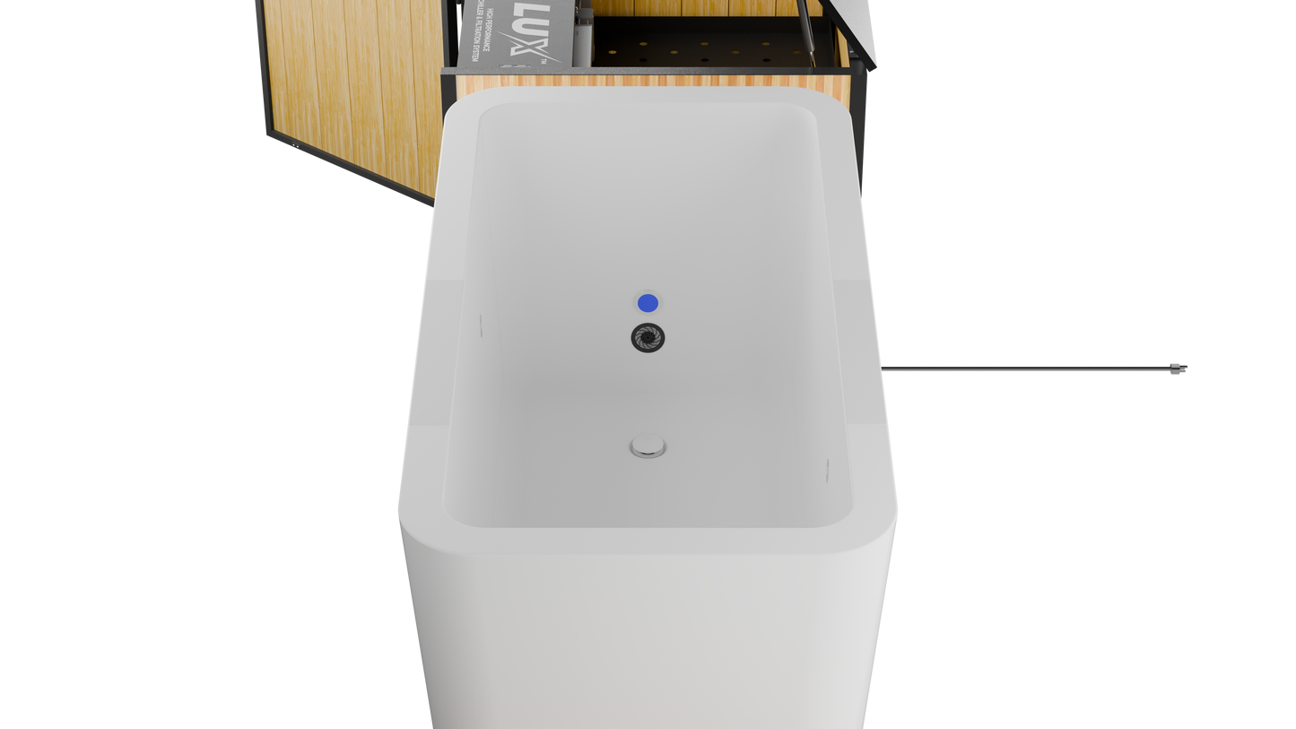 RevX X Tub Cold Plunge + LUX 1.5HP Chiller | Deepest Acrylic Tub on the Market
