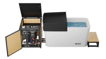 RevX X Tub Cold Plunge + LUX 1.5HP Chiller | Deepest Acrylic Tub on the Market